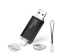 Chiavetta USB Tipo C 32 GB, 2 in 1 Type C Pennetta 32 giga USB C Pen Drive 32GB per PC/New MacBook/Tablet/Smartphone Huawei, Samsung, Xiaomi (Nero)