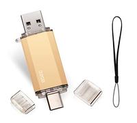 Chiavetta USB Tipo C 32GB, 2 en 1 Pendrive USB 2.0 32 GB Mini USB C Flash Drive Penna USB 32 GB per PC/Tablet/Laptop/Smartphone con Tipo C (Oro)