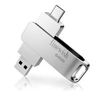 Chiavetta USB Type C 64 GB, 2 in 1 OTG Penna 64 giga USB C Pen Drive 64GB per PC/New MacBook/Tablet/Smartphone Huawei, Samsung, Xiaomi (Argento)