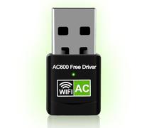 Chiavetta Wifi USB per PC, Dual Band 2.4/5GHz 600Mbps Adattatore di Rete Wireless, Plug and Play per PC Fisso, 2.0 USB (5G)