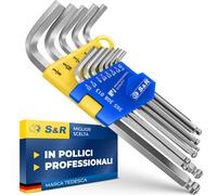 Chiavi a Brugola Set Brugole in Pollici Lunghe Kit Brugole di 13 Chiavi