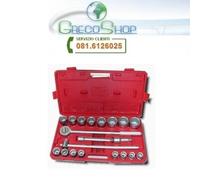 Chiavi a bussola/a cricco serie 21 pezzi cromo vanadio 3/4"