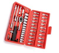 Chiavi a Cricchetto Il Set Di Chiavi A Cricchetto A Bussola Da 46 Pezzi Da 1/4" Include Un Set Di Bussole Metriche E Una Barra Di Prolunga Per La Riparazione Automatica