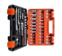 Chiavi a Cricchetto Set Di Strumenti Chiave A Cricchetto A Presa Da 53 Pezzi Da 1/4 Di Pollice Con Set Prese Per Punte Metriche E Barra Estensione Per La Riparazione Automatica