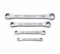 Chiavi a Doppia Stella Set 4PZ Torx Femmina Piatta ad Anello E6-E24 07861