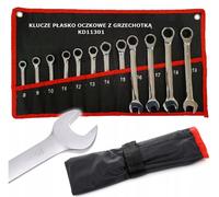 Chiavi a Raschietto Set 12tlg Inglesi 8 - 19mm Con Borsa Attrezzi Rotolabile