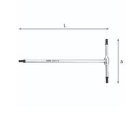 Chiavi a t con maschio esagonale 280 t 3mm