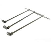 CHIAVI A T SNODABILI 1/2 1/4 3/8 SET 3 PEZZI LUNGHE 43CM ACCIAIO MANICO ERGONOMI