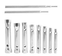 Chiavi a Tubo Set di chiavi a tubo a doppia estremità, chiave for rubinetto, tubo, valvola for doccia, presa in acciaio al carbonio, idraulico, candela estesa(10pcs)