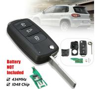 Chiavi Auto 1pc 3 Pulsanti 434MHz 43mm 5K0837202AD ABS Nero Blocco Telecomando