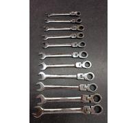 Chiavi combinate a cricchetto in chrome vanadium fisse e snodate singole e serie