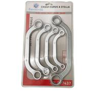 CHIAVI CURVE A STELLA POLIGONALI DOPPIE 5pz 8-22mm Cr-V