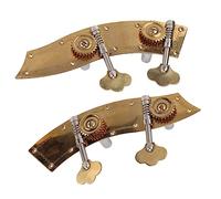 Chiavi dell'accordatore per Basso a Ingranaggi Aperti, Sostituzione della Testa della Macchina 2 Piroli per Accordatura del Contrabbasso Impostati Liberamente in Metallo Durevole per Strumenti per la