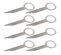 Chiavi di Sblocco per Autoradio, Chiavi di Estrazione Smontaggio Autoradio Stereo, 8 PCS Estrattore chiave di smontare autoradio originale, Auto Radio Rimozione Key Chiavi Sgancio per Auto,Argentato