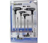 CHIAVI ESAGONALI A T LUNGHE PROF. MAURER - 6PZ