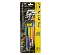 CHIAVI ESAGONALI PLASTIFICATE EXTRA LUNGHE IN SERIE (1,5-10) 9 pezzi