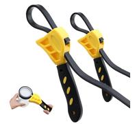 Chiavi inglesi, meccanici idraulici con cinghia in gomma, apribottiglie, regolabile per rubinetti soffioni doccia giunti in PVC, filtro olio 2 pezzi, diametro massimo 15,2 cm e 10,2 cm