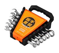 Chiavi miste a cricchetto combinate metriche - Set pratico, strumenti manuali multifunzione per garage meccanico | Kit di chiavi a ingranaggi resistenti IDEAL Manutenzione Auto, Moto, Bicicletta