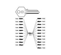 Chiavi per cilindri yale 5 spine grandi ya41 - ya41 - 10 pz