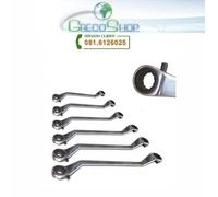 Chiavi poligonali doppie curve a cricchetto reversibile set 6 pz cromo vanadio