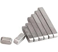 chiavi quadrate rettangolari. Chiavetta parallela for albero di trasmissione con estremità arrotondata in acciaio inossidabile A2/304 M6, misure multiple, confezione da 1/5/10 pezzi(1pcs,6x6x20mm)