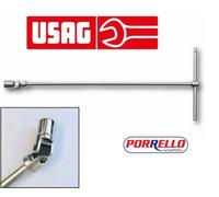 CHIAVI SNODATE A T BOCCA ESAGONALE A SNODO CARDANICO USAG 276 CE 13mm