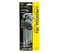 Chiavi Torx In Serie Con Foro Finitura In Acciaio Cromo Vanadio, Tipo Lungo. Clip In Plastica. Composizione: T10, T15, T20, T25, T27, T30, T40, T45, T50.
