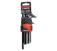 Bellota Set chiavi torx a prova di furto annerite doppio clip 9
