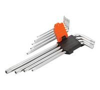 WOKIN Torx T10-T15-T20-T25-T27-T30-T40-T45-T50 - Chiave a brugola in acciaio Crv 207909 (arancione/argento, set di 9 pezzi)
