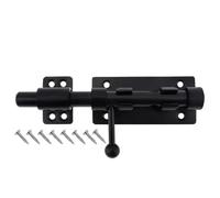 Chiavistello 6 Inch 1Pcs Thickened Stainless Steel Barrel Bolt Door Latch for Doors Windows Cabinets with 10mm Padlock Hole Black Slide Lock