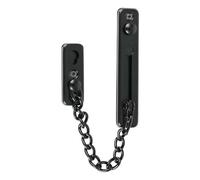 Chiavistello a catena per porta in acciaio inossidabile, resistente, con catena saldata temprata, limitatore di bulloni a scorrimento nero per ingresso domestico