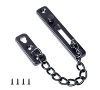 Chiavistello a Catena per Porte di Sicurezza, Serratura Acciaio Inossidabile Catena di Sicurezza in Acciaio del Catenaccio della Porta della Catena Antifurto Portiere Finestre -Nero