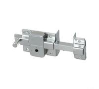 Chiavistello a croce per recinzione, stile antico, con design antifurto, per porte in legno e giardino, finitura argento, apertura sinistra o destra (2009CR - destra)