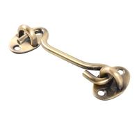 Chiavistello a Gancio e Occhiello per Porte e Cancelli con Viti | Acciaio Inossidabile Oro, Stile Antico Classico, Montaggio Semplice per Finestre e Accessori Inclusi