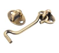 Chiavistello a Gancio in Acciaio Inox Oro per Porte e Cancelli | Stile Antico Classico, Montaggio con Viti Incluse, Design Semplice e Pratico