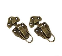 Chiavistello a levetta a becco d'anatra antico in ferro per custodie per chitarra, gioielli, scatole degli attrezzi, armadietti con viti, 2 set oro, argento, bronzo (bronzo)