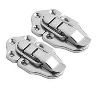 Chiavistello a levetta in ferro per chitarra e custodie in legno, con viti per il montaggio (argento)