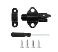 Chiavistello a Molla Automatica con Cacciavite a Croce da 4,5 mm, Chiavistello per Porte e Finestre a Ritorno, in Lega di Alluminio con Viti, Nero