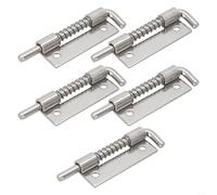 Chiavistello a molla per sicurezza di armadi e porte, confezione da 5, in acciaio inox, con meccanismo di chiusura automatica, compatibile con Inte(L sinistra 2)