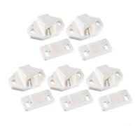 Chiavistello a rullo in ABS bianco, per mobili, armadietti, armadi, porte, con molla per installazione a rullo, set di 5 per il miglioramento della casa