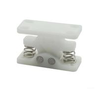 Chiavistello a rullo per porta a molla a doppio rullo per bianco caricato a | Meccanismo a molla, ritorno automatico, facile da usare, design bianco, plastica resistente (1 pezzo)