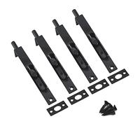 Chiavistello a scomparsa in acciaio inox da 10,2 cm, con viti, nero (4 pezzi)