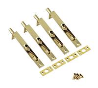 Chiavistello a scomparsa in acciaio inox da 20,3 cm, con viti, dorato, 4 pezzi