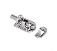 Chiavistello a scorrimento per imbarcazioni e cabine in acciaio inox 316, 10,2 cm, finitura argento lucido, dimensioni 90 x 39 mm, soluzione di chiusura sicura