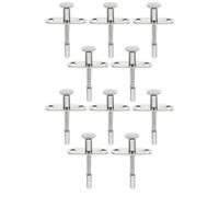 Chiavistello a Stantuffo in Acciaio Inox 10 Pezzi Argento | Montaggio Semplice, Struttura Flessibile e Anti-compressione, per Armadio e Gabbia Colombi, Uso Efficiente