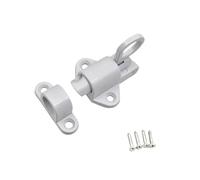 Chiavistello Aluminum Alloy Door Latch Self-Closing Bolt Pull Ring Spring Bounce Lock Window Gate Security Catches per Porte di Sicurezza(White)