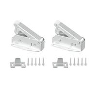 Chiavistello automatico a spinta per aprire la porta, in acciaio laminato a freddo, per credenze, soffitte, confezione da 2 pezzi da 50 mm con rilascio a pressione