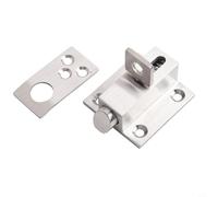 Chiavistello automatico per porte, meccanismo di chiusura a molla in acciaio inossidabile, chiusura antifurto automatica per balcone e battente, senza bisogno di attrezzi, 45 x 42,5 mm