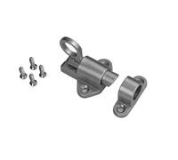 Chiavistello Compatibile Con Le Parti Della Finestra Del Cancello | Bullone Di Rimbalzo A Molla In Alluminio/acciaio Inossidabile. Blocco Automatico Dell'anello Di Trazione.(Silver)