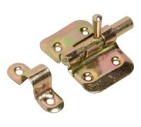 Chiavistello con asta girevole acciaio zincato 45x35 mm giallo